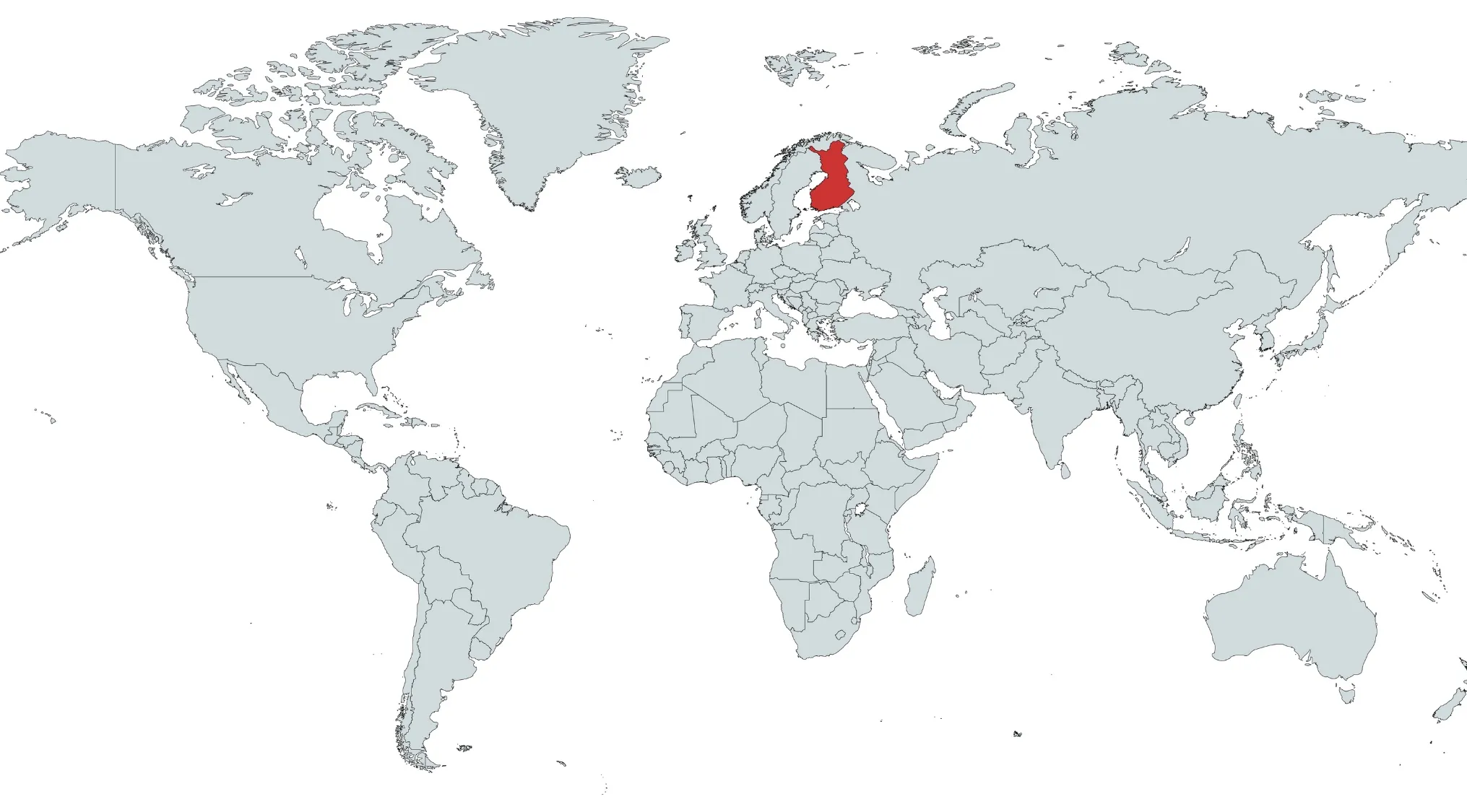 World map highlighting a country in Europe for guess a country on the map in alphabetical order F quiz.
