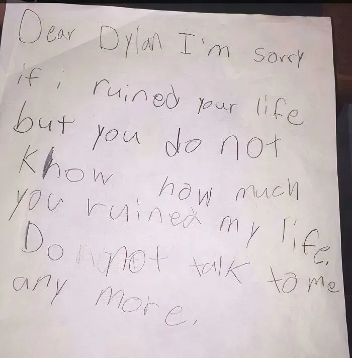 Una carta que le escribí a mi hermano cuando éramos pequeños