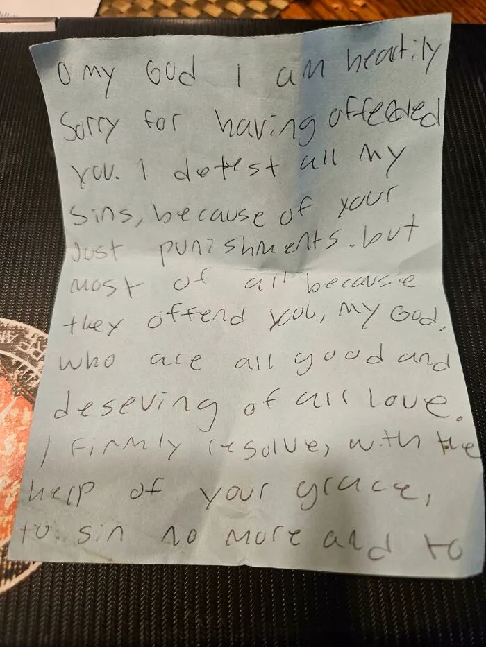 Apology Note Found On A School Bus