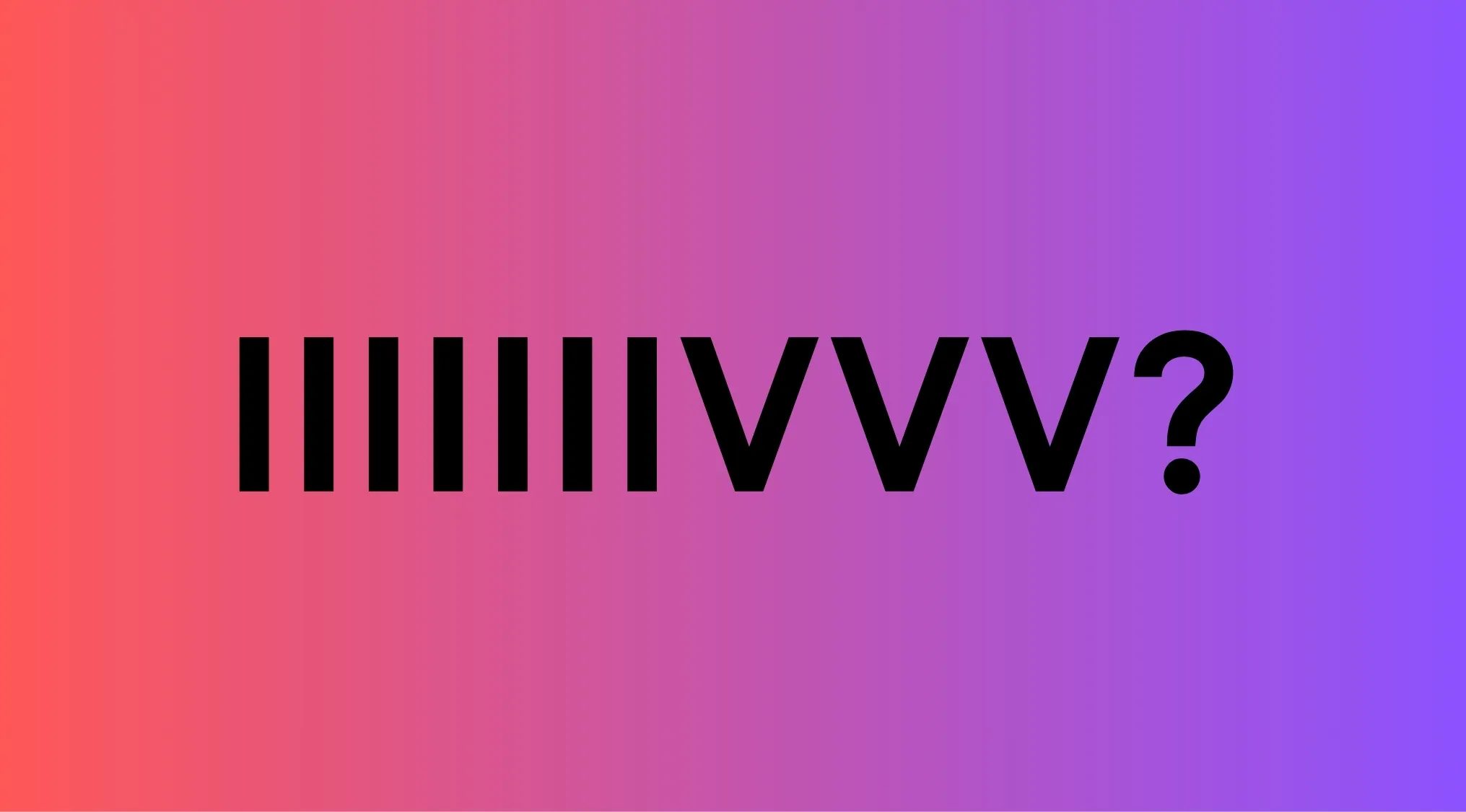 Roman numeral sequence with a question mark asking what letter comes next in the logical 50 percent club puzzle.