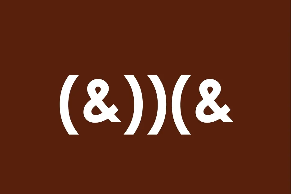 Groups of six symbols shown on brown background, questioning which are the same left to right or right to left.