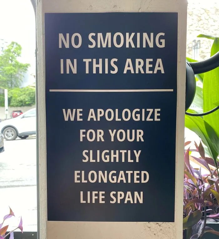 Este restaurante en Atlanta articula de manera experta el mensaje de "No fumar" de la mejor manera posible.