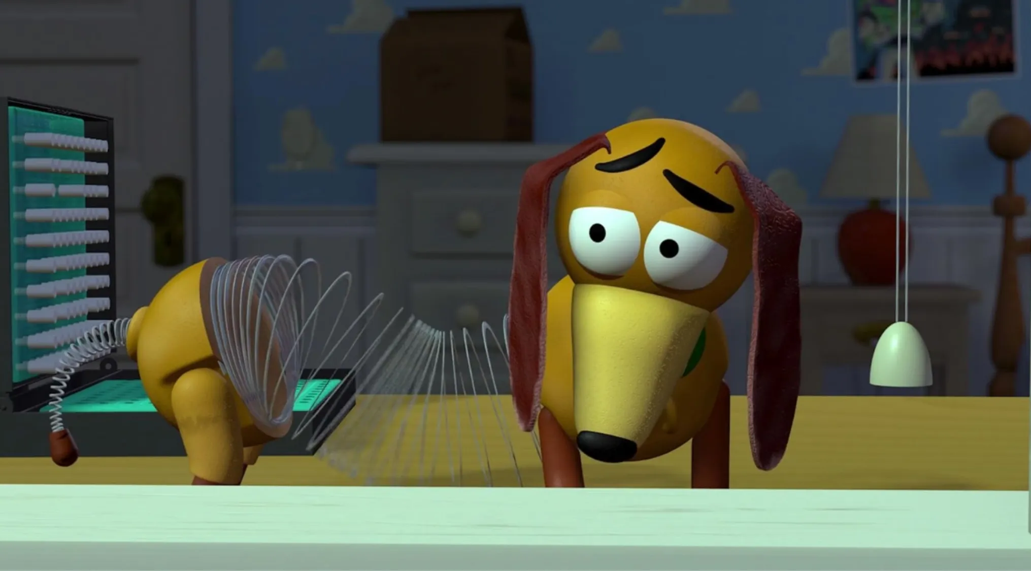 Slinky Dog, a loyal and kind-hearted side character, from a popular animated movie series.