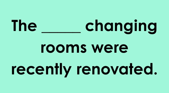 Sentence with a blank for plural possessive form practice in a UK school grammar test on a green background.