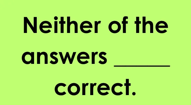 Text on a green background showing a UK school grammar test sentence completing verb form exercise.