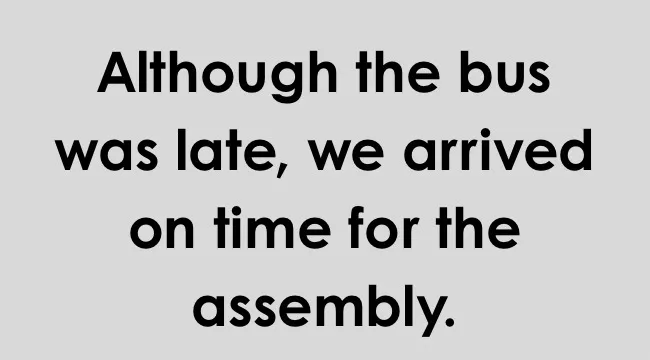 Sentence example for UK school grammar test highlighting the main clause to identify in the sentence.