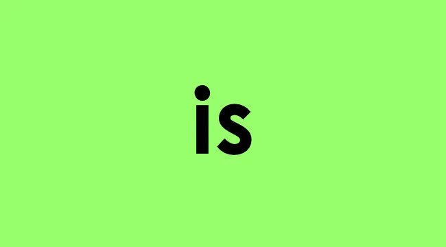 The word is displayed in black bold font on a bright green background illustrating correct verb form choice.