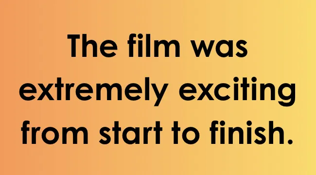 Text showing an example sentence with an intensifier word for a UK school grammar test on intensifiers.