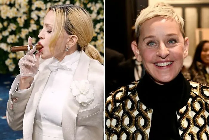 Madonna and Ellen DeGeneres, 67