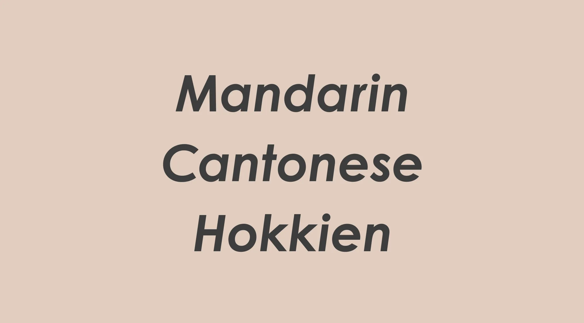 List of languages Mandarin, Cantonese, and Hokkien shown in a geography quiz asking what these languages have in common.