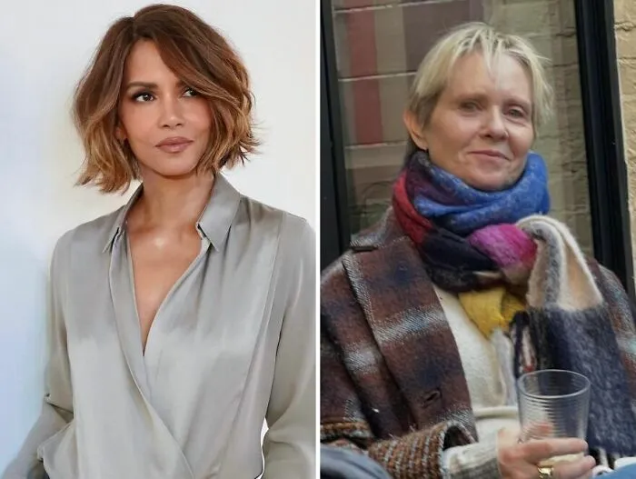 Halle Berry and Cynthia Nixon, 59