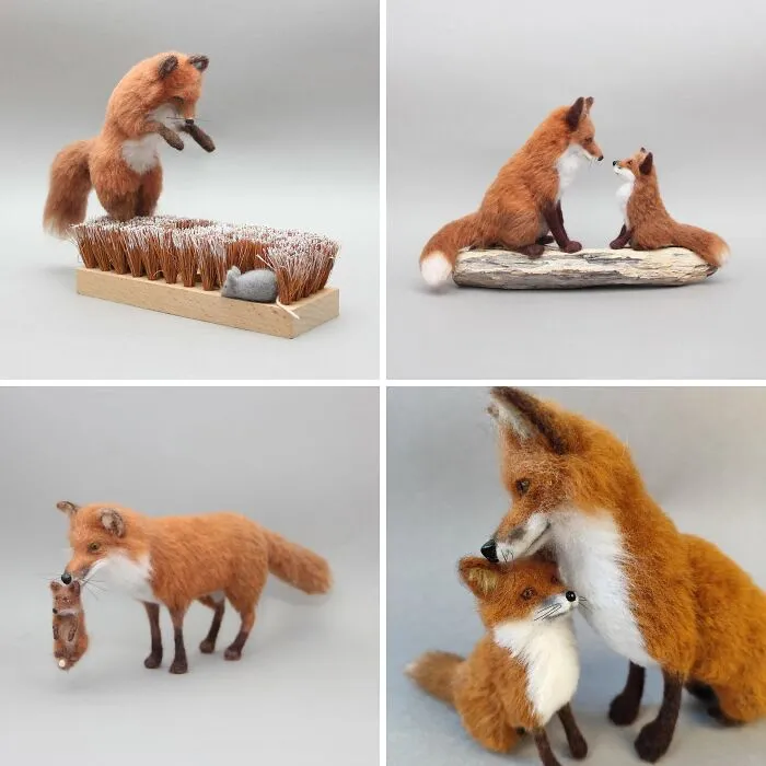 Hello. Here I Would Like To Show You My Foxes Made From Wool. I Wonder Which One You Like More?