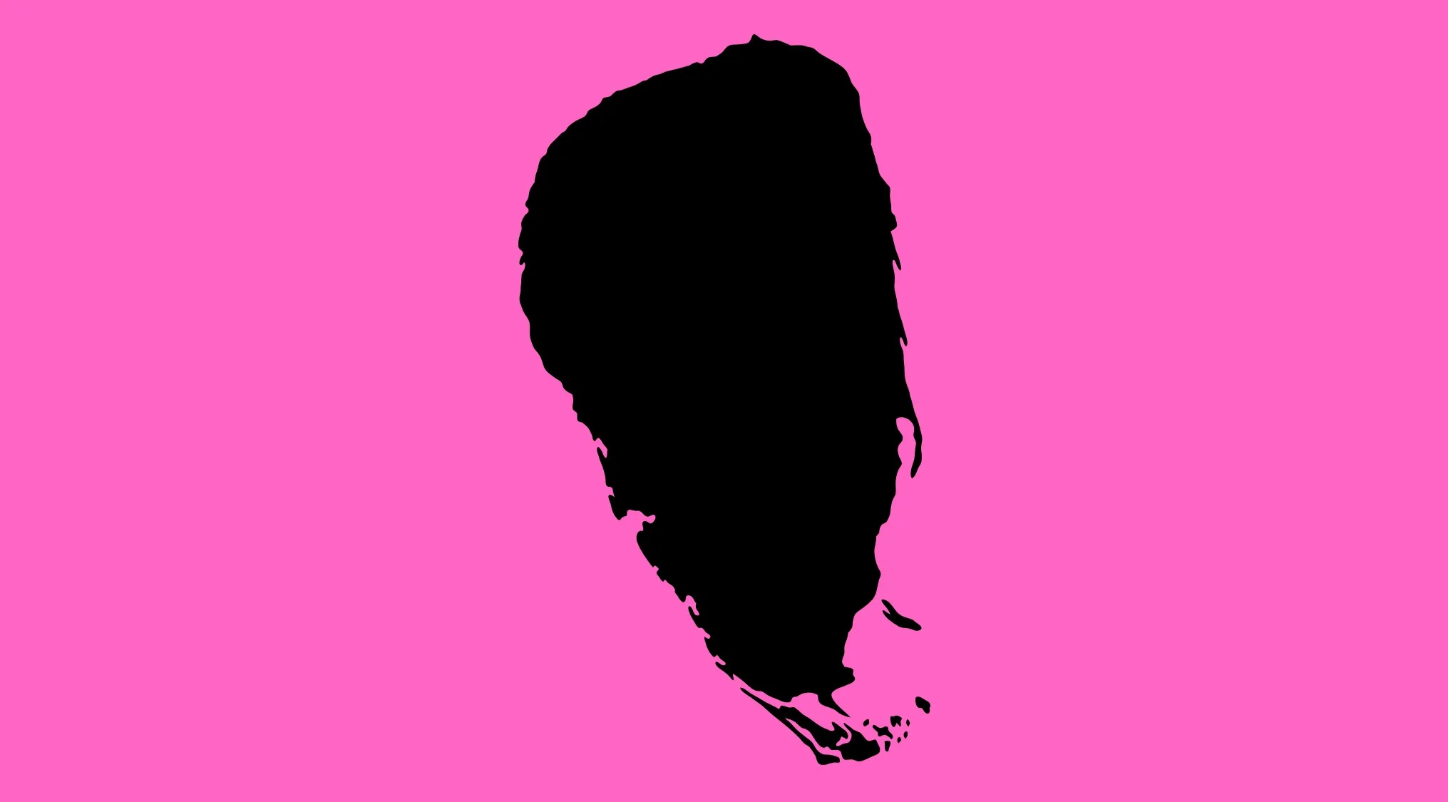 Silhouette of a country shown as part of a geography challenge guessing the country from the rotated world map.