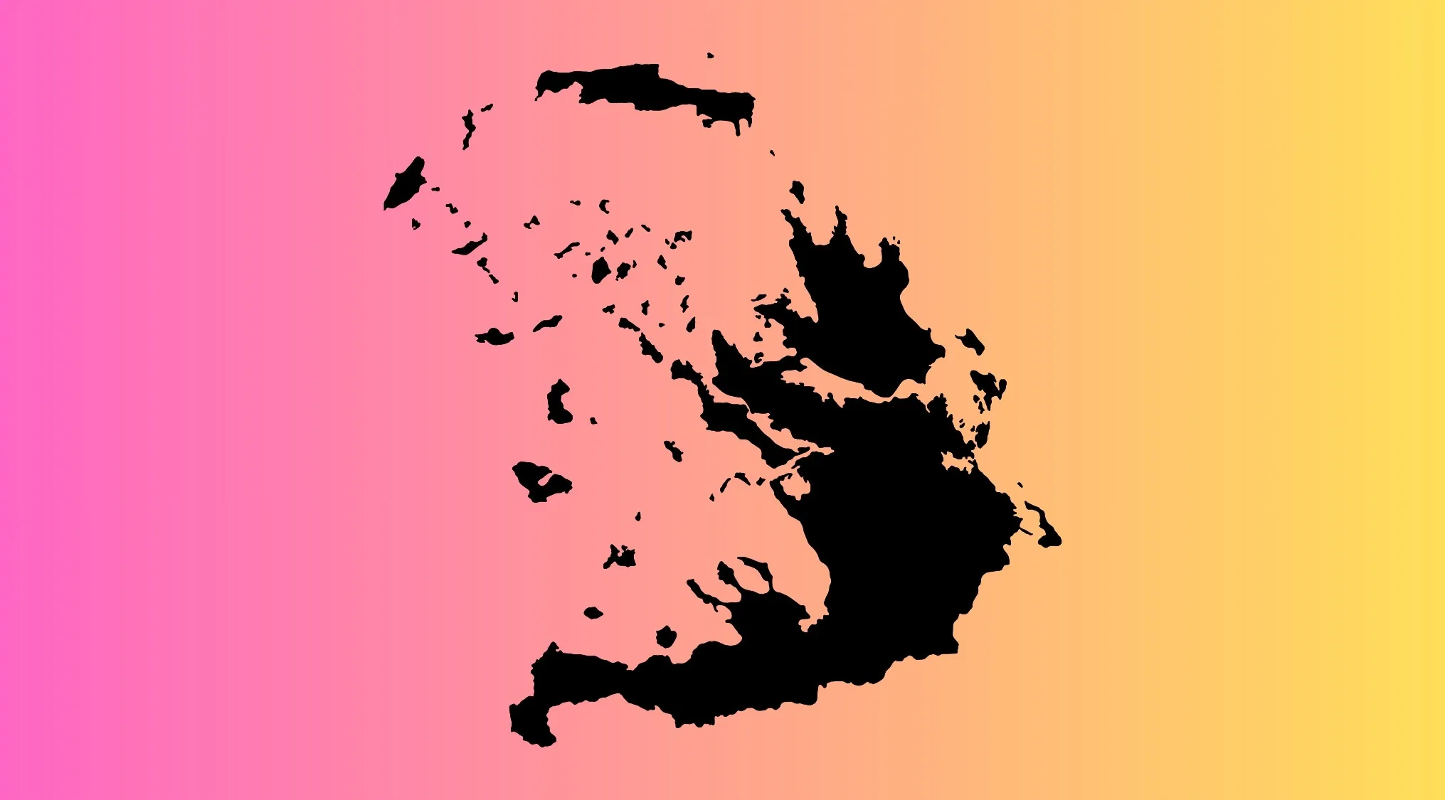 Rotated map outline of a country in a geography challenge to guess the country from the rotated world map part 2.