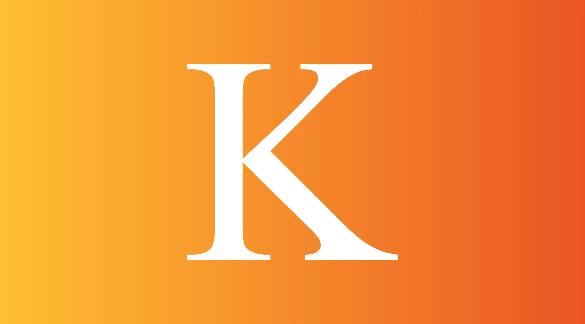 Greek symbol Kappa displayed in white on an orange gradient background for NATO and Morse Code quiz.