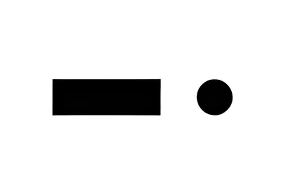 Morse code for N represented by a black dash followed by a black dot on a white background.
