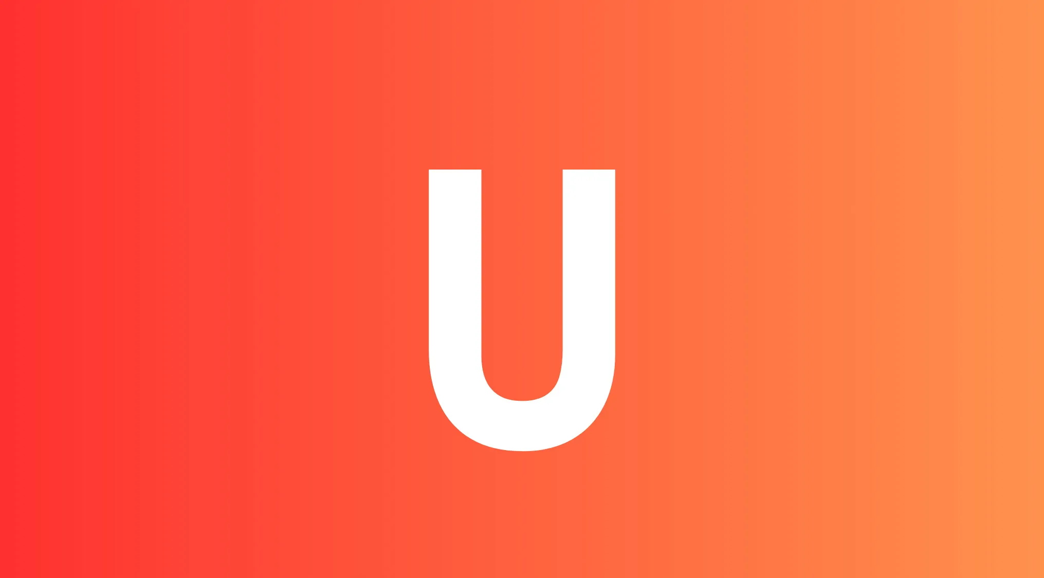 Letter U in bold white on orange gradient background, illustrating NATO, Morse code, and Greek words alphabet combo quiz.