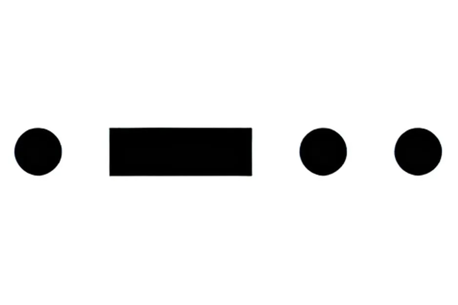 Morse code for Y represented by a dot, dash, dot, and dot in black on a white background.