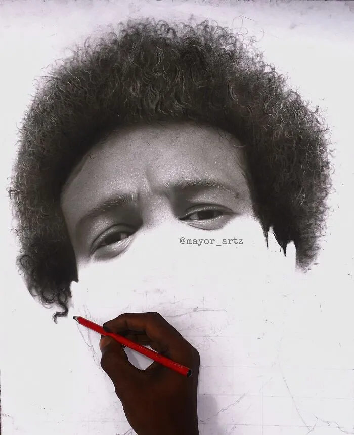This Artist Shares 25 Unfinished Portraits That Reveal The True Process Behind Hyperrealism