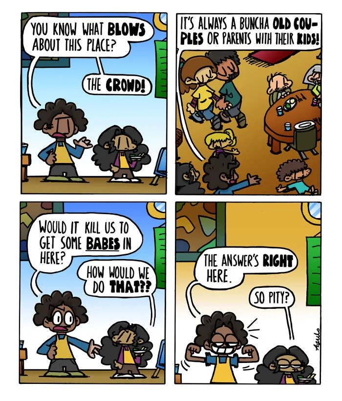 This Comic Series Makes Ordinary Restaurant Moments Hilarious In The Best Way (18 Pics)