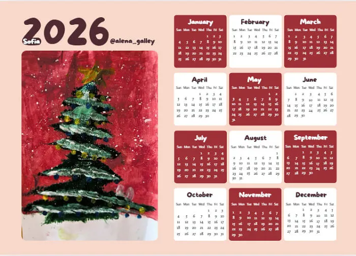 For New Year’s, I Turned My Students’ Art Into Calendars (13 Pics)