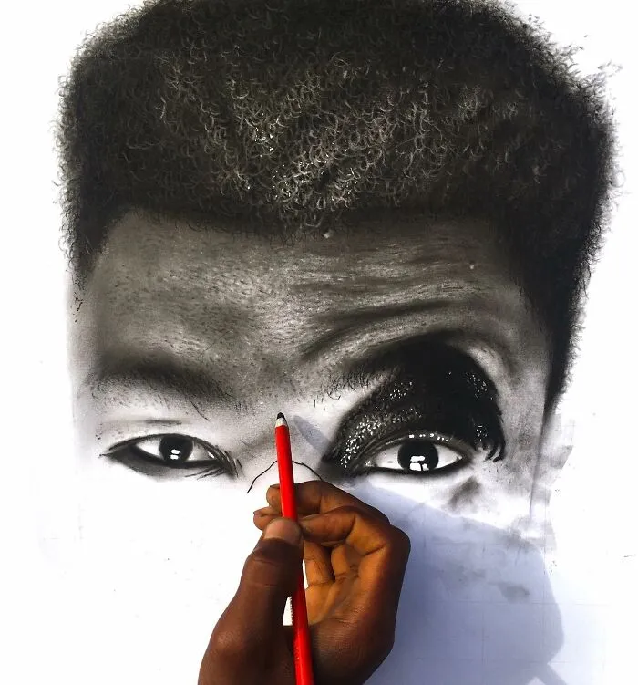 This Artist Shares 25 Unfinished Portraits That Reveal The True Process Behind Hyperrealism