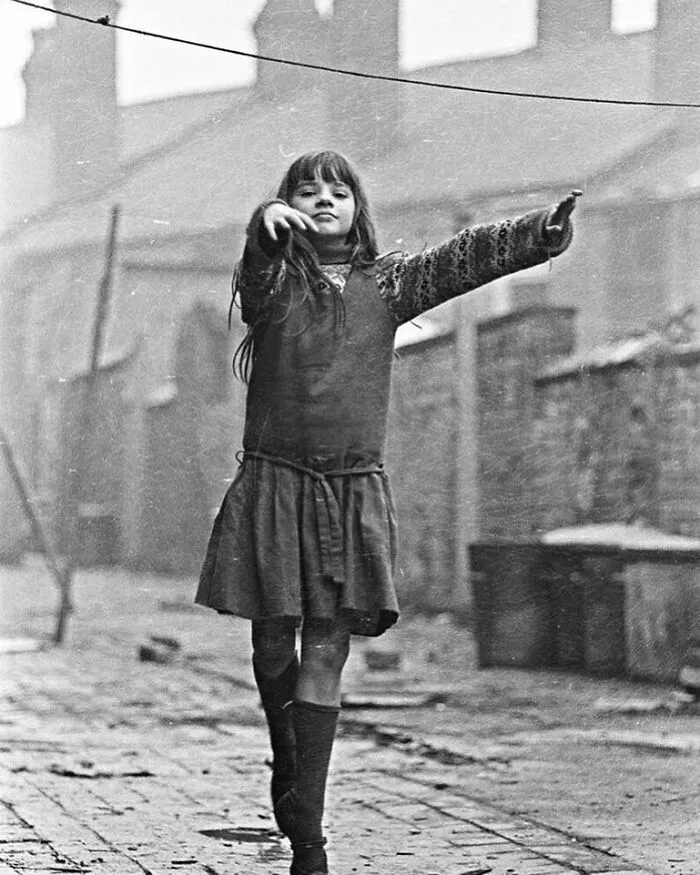 A Youngster Practises Her Ballet, On A Rainy Day In Balsall Heath, Birmingham, England, 1968