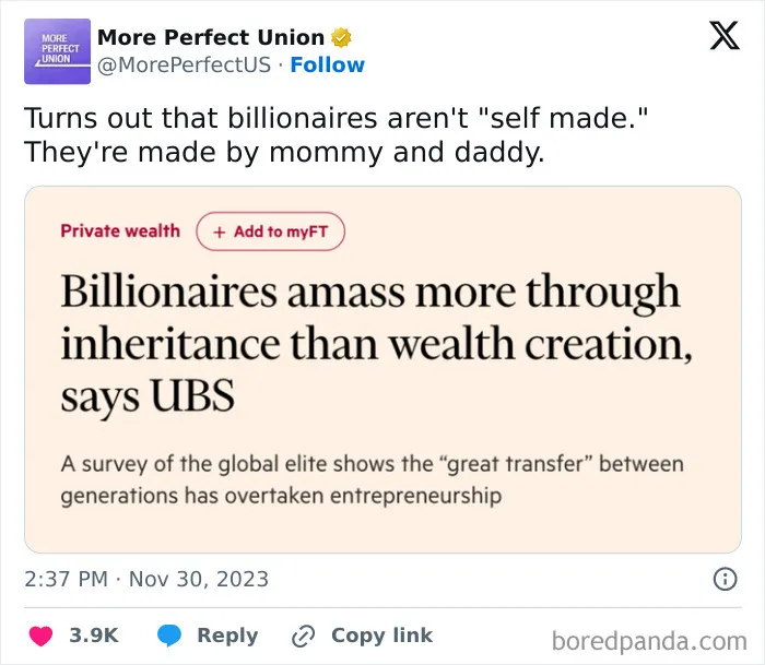 Billionaires: Born, Not Made