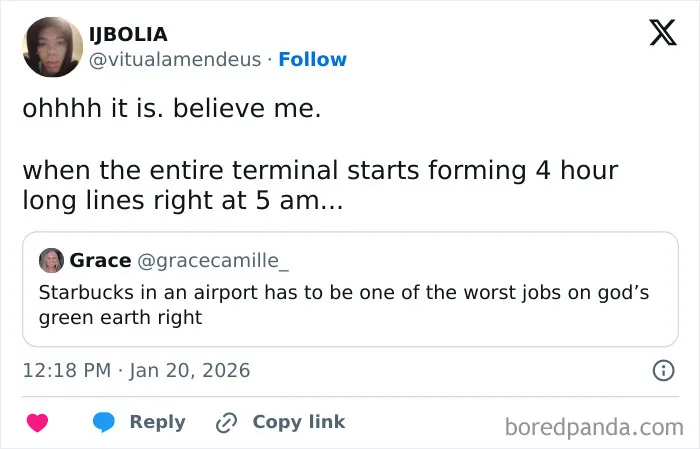 “True Human Darkness”: 58 Reasons Why Working At Airport Starbucks Can Be So Awful