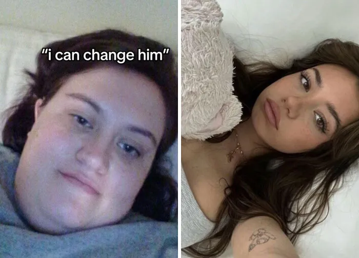 Women Shared 30 Comparison Pics Of Themselves Before And After They Thought They Could Change A Man