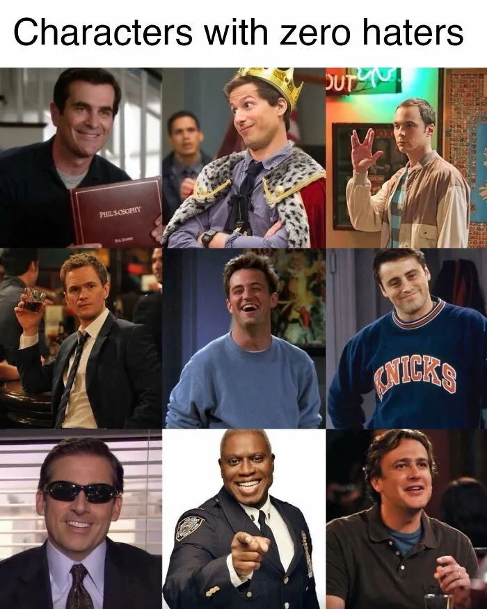 Popular TV series The Office characters collage showing iconic moments and memorable expressions from the comedy sitcom.