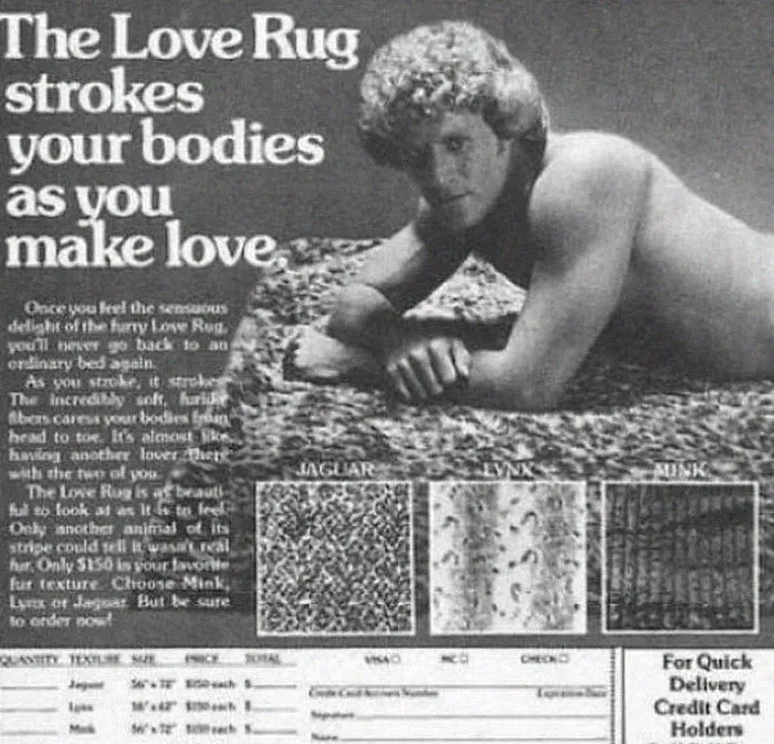 Who Was Sitting Around One Day And Thought What People Were Missing In Their Lives Was A Rug That Would “Stroke As You Stroke?”