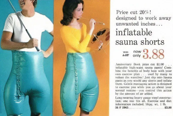 Pantalones cortos hinchables con sauna, para quitarte cms mientras pintas o juegas al golf