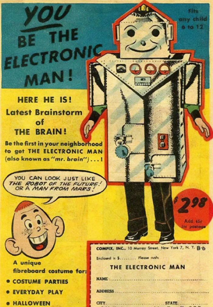 Sí, amigos, ustedes también pueden ser un "hombre electrónico" hecho de cartón.