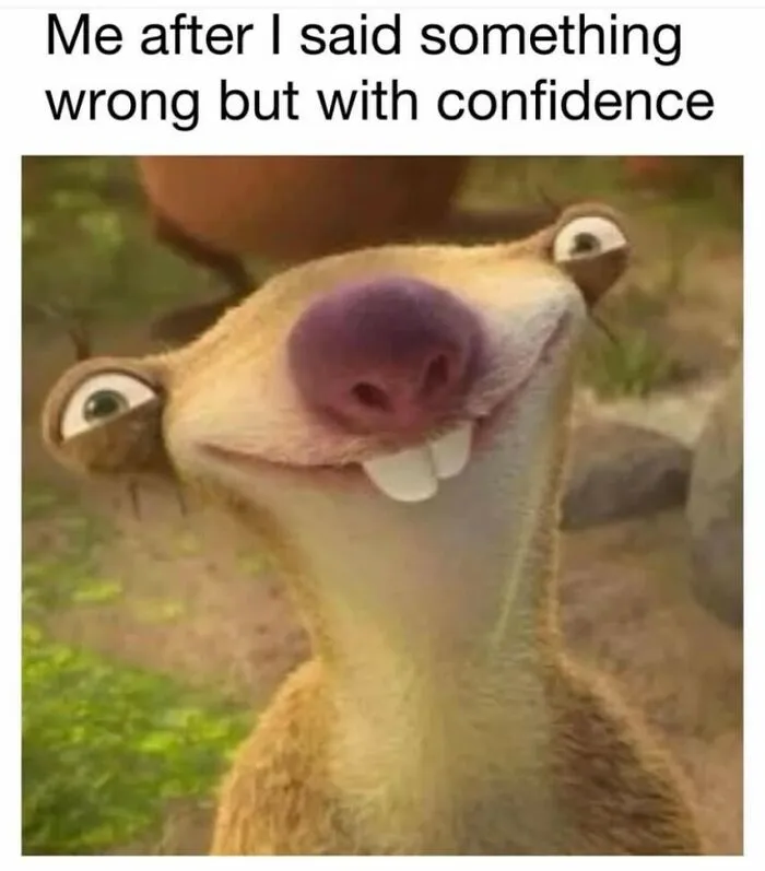 Animated character with a confident smile representing a funny reaction meme from popular random memes collection.