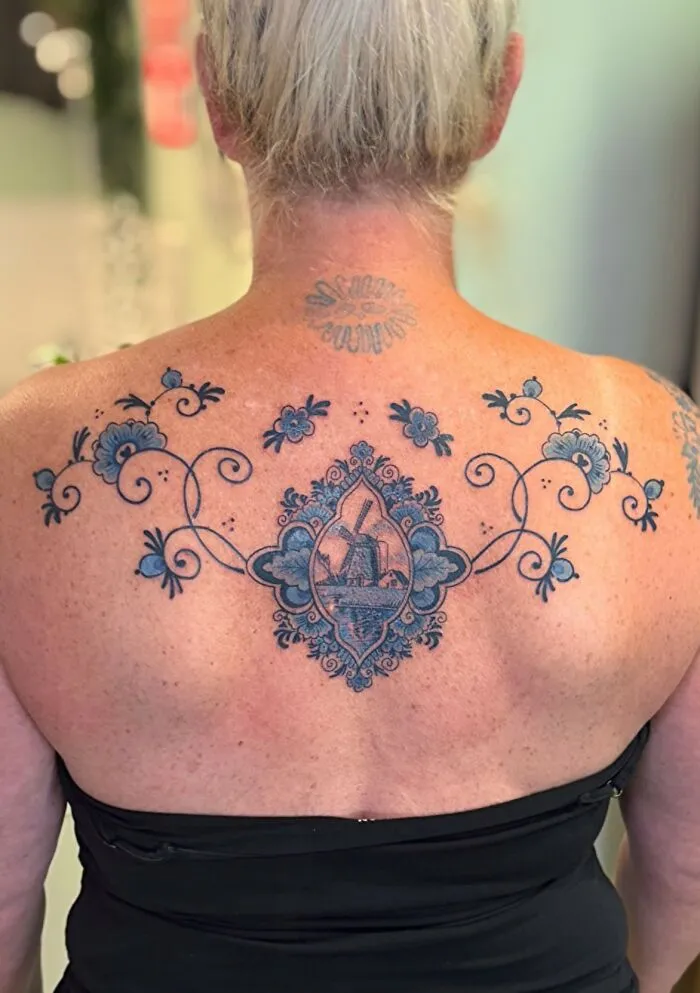 Inspired By The Old Dutch Tradition, I Started Bringing Delft Blue To Tattoos (28 Pics)