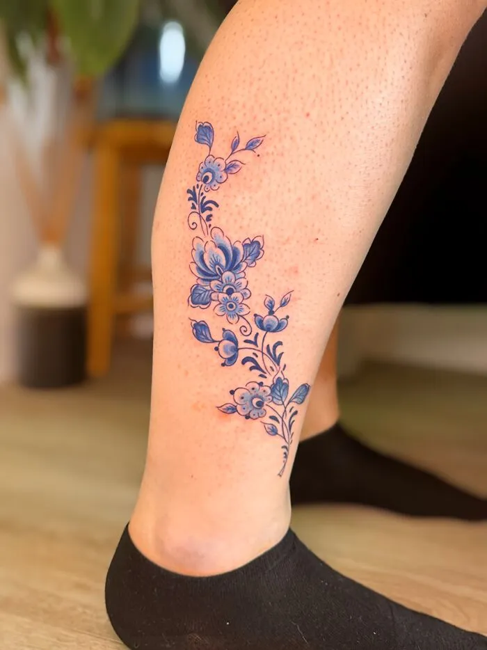 Inspired By The Old Dutch Tradition, I Started Bringing Delft Blue To Tattoos (28 Pics)