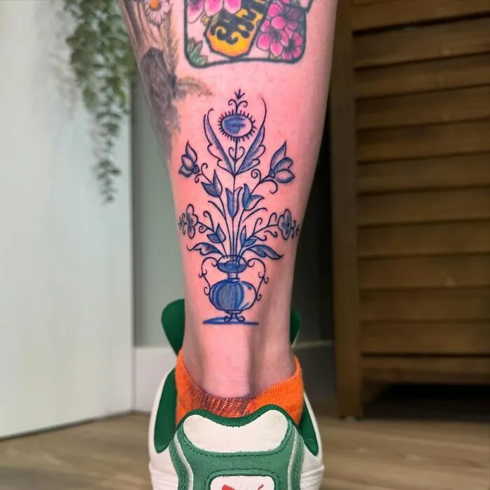 Inspired By The Old Dutch Tradition, I Started Bringing Delft Blue To Tattoos (28 Pics)