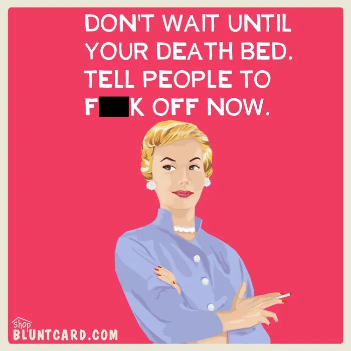 29 Relatable ‘Bluntcards’ Combining Dark Humor And Vintage Style (New Pics)