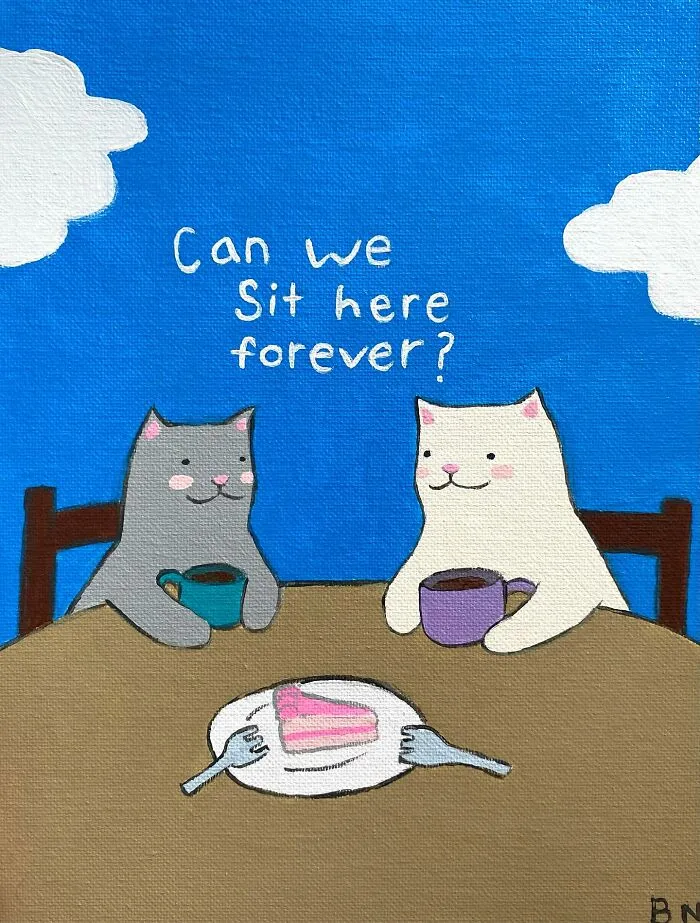 If You Love Cats And Gentle Humor, These 65 Illustrations Are For You