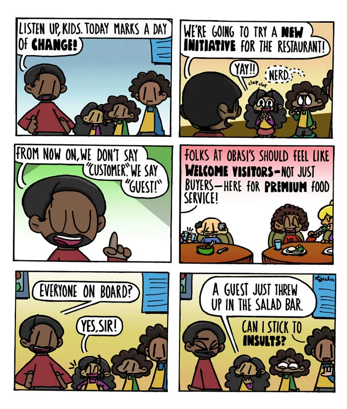 This Comic Series Makes Ordinary Restaurant Moments Hilarious In The Best Way (18 Pics)