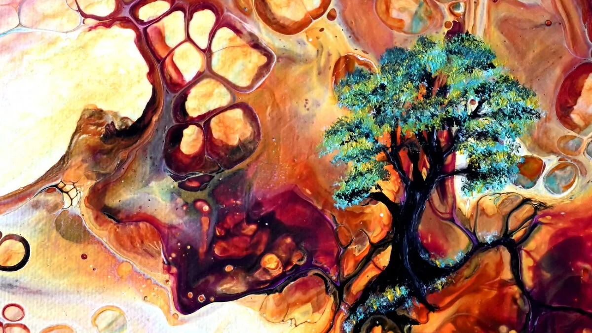 Acrylic Pouring Bloom Blowout