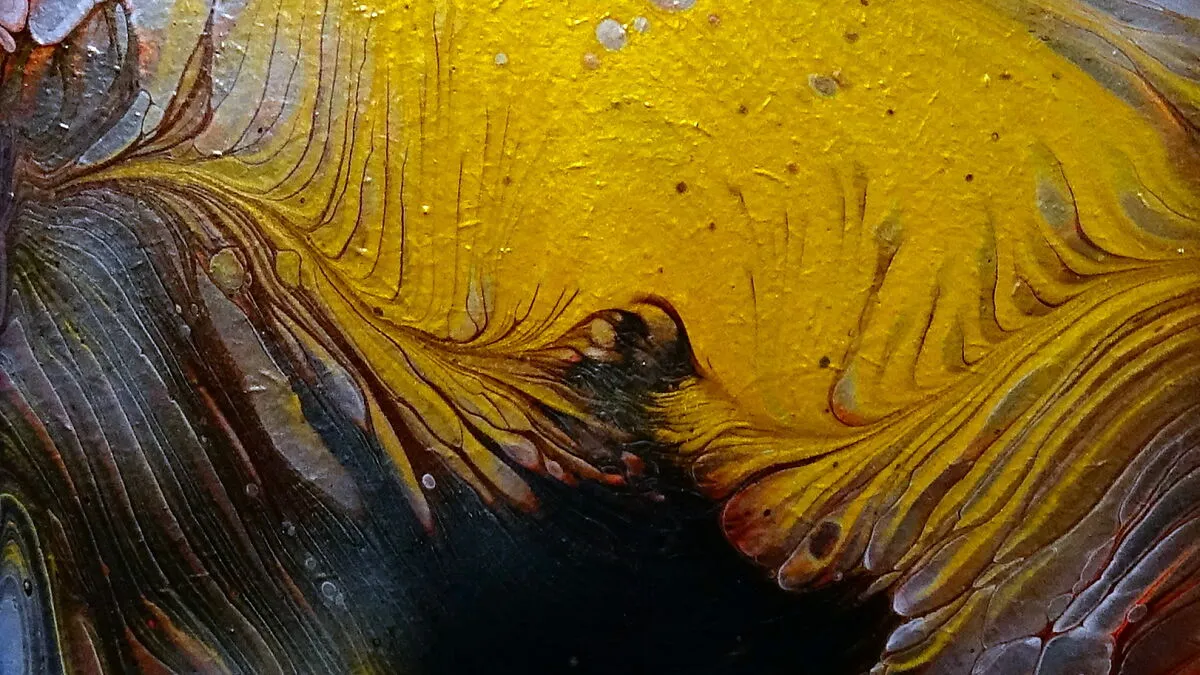 Feathery Straight Pour Acrylic Painting Experiment (Part 2)