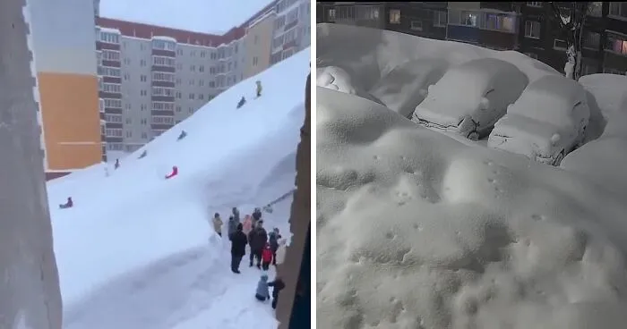 9 Insane Clips Of “Snow Apocalypse” In Kamchatka After Largest Snowfall In 130 Years