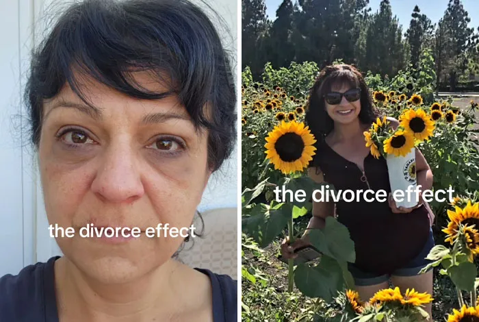 “El efecto divorcio”: 40 Fotos de antes y después de personas que se divorciaron y les sentó genial