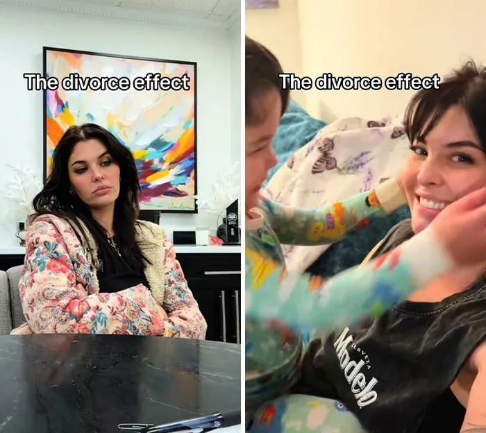 “El efecto divorcio”: 40 Fotos de antes y después de personas que se divorciaron y les sentó genial