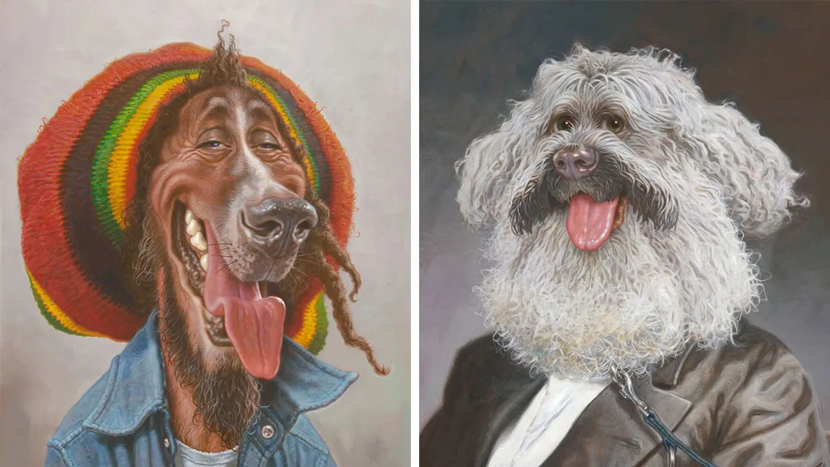 These Celebrity-Inspired Dog Portraits By Sebastian Krüger Are Equal Parts Funny And Brilliant (17 Pics)