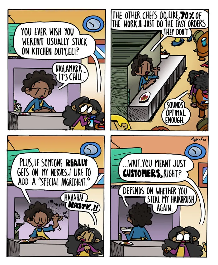 This Comic Series Makes Ordinary Restaurant Moments Hilarious In The Best Way (18 Pics)