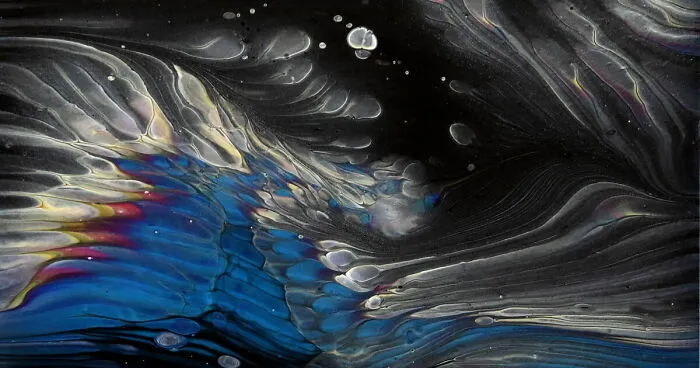 How Pearl White Changes Acrylic Pouring Results: Thick Paint Feathery Straight Pour