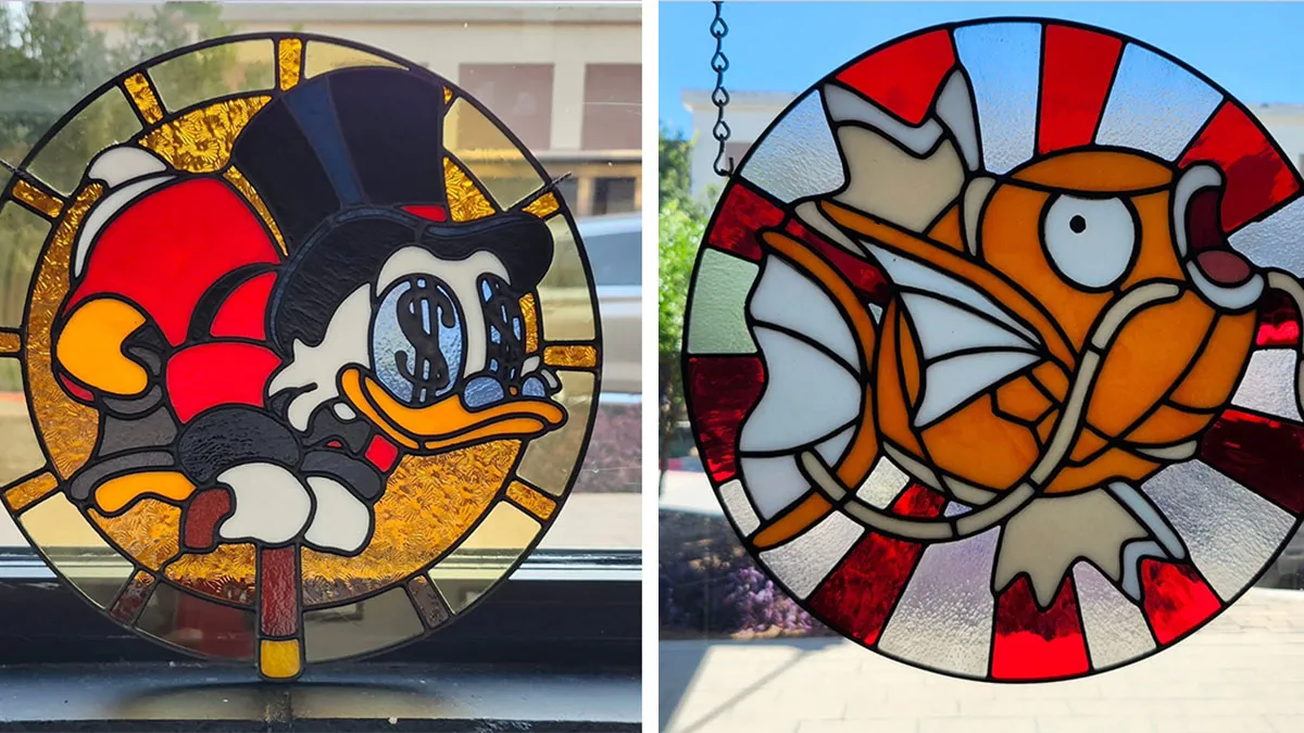 This Artist Makes Stained Glass Art Of Our Favorite Pop Art Icons And Cartoon Characters (41 Pics)